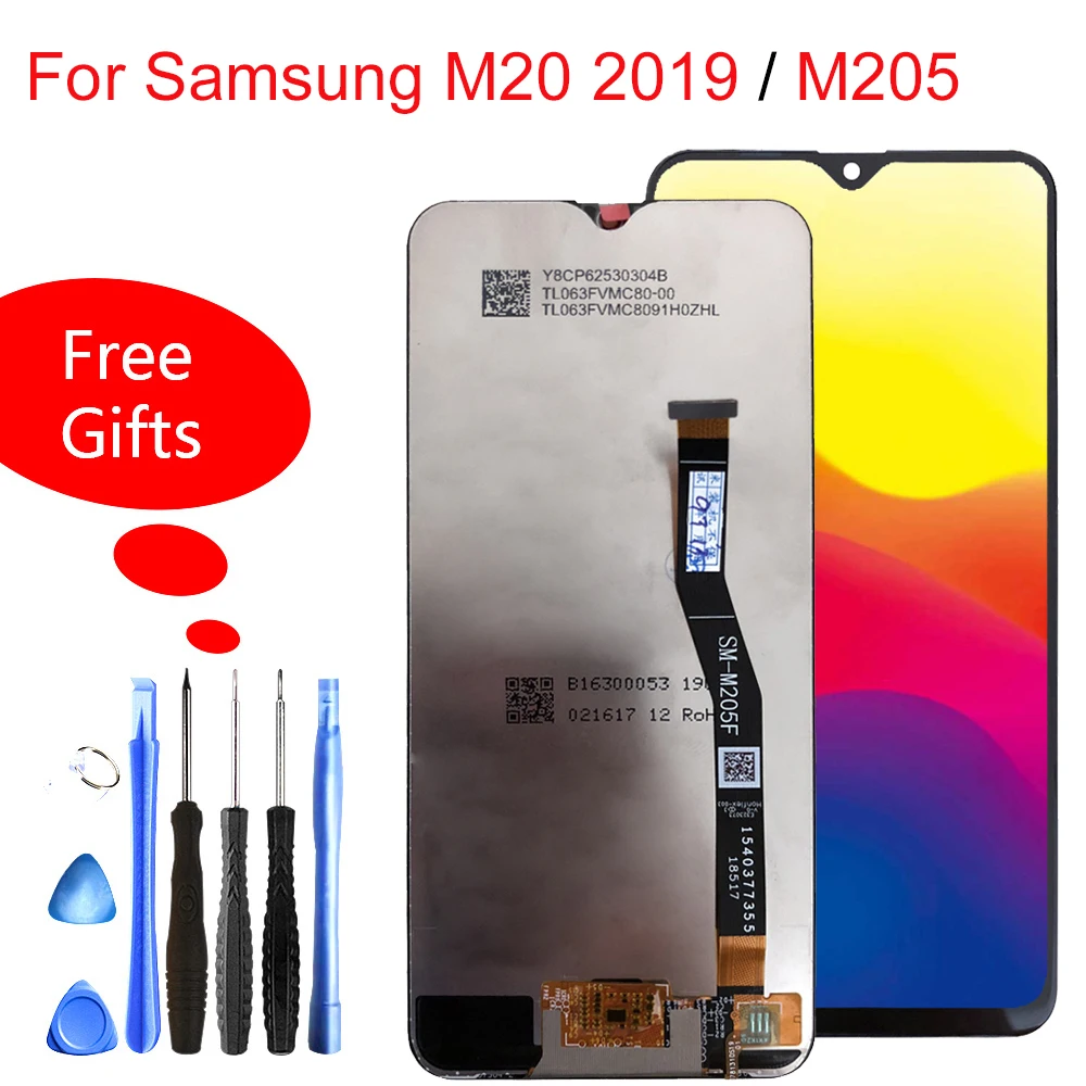 

Quality Lcd For Samsung Galaxy M205 LCD Display Touch Screen Digitizer Assembly For Samsung M20 SM-M205 M205F M205G/DS Lcd