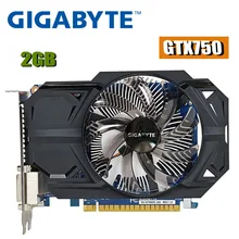 Видеокарта GIGABYTE GTX 750 2 Гб 128 бит GDDR5 видеокарты для nVIDIA Geforce GTX750 Hdmi Dvi б/у карты VGA в продаже gtx750ti
