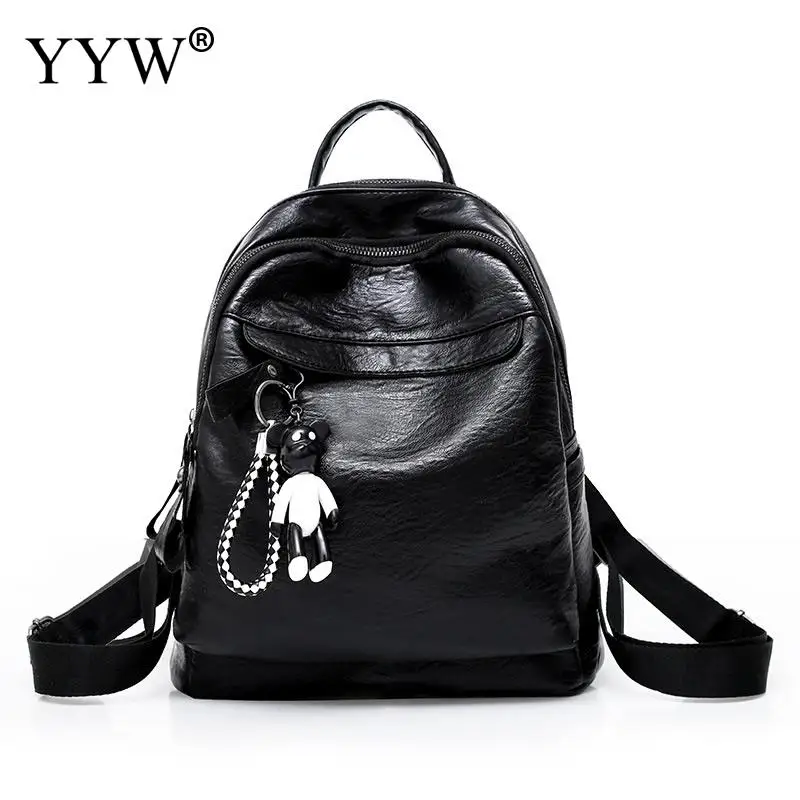2018 New Pu Leather Backpack With Litter Bear Doll Softbag Emboss Pattern Black Backpack Women Vintage Back Bag Mochila Dropship 2018 New Pu Leather Backpack With Litter Bear Doll Softbag Emboss Pattern Black Backpack Women Vintage Back Bag Mochila Dropship