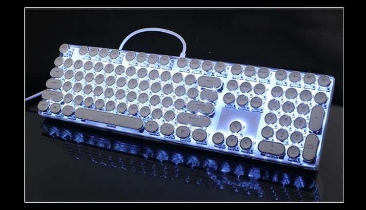 Magicforce Crystal 108 клавиш винтажная машинка издание USB Проводная Механическая игровая клавиатура с подсветкой, переключатели Gateron