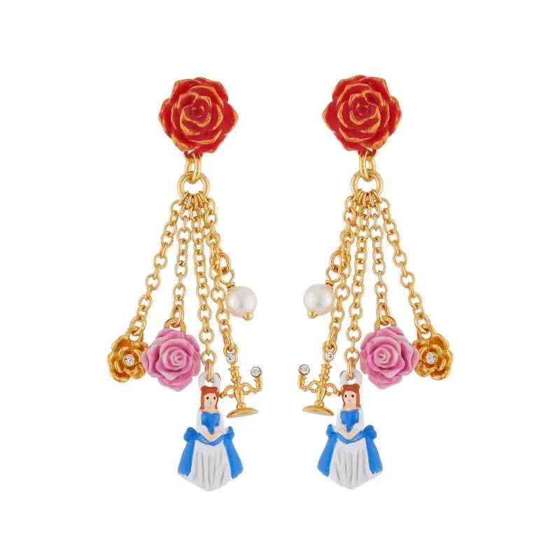 

2019 Amybaby Handmade Enamel Glaze Beauty and Beast Womens Stud Drop Earring Jewelry For Party