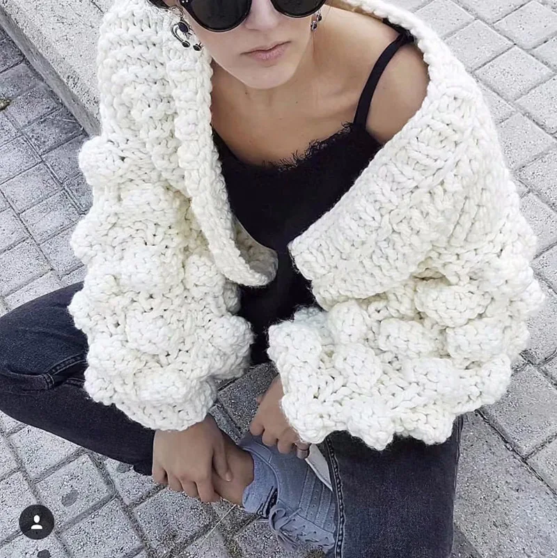 Толстый теплый зимний женский свитер модный вязаный мягкий полувер джемпер винтажный женский свитер Повседневный пуловер с длинными рукавами принт F