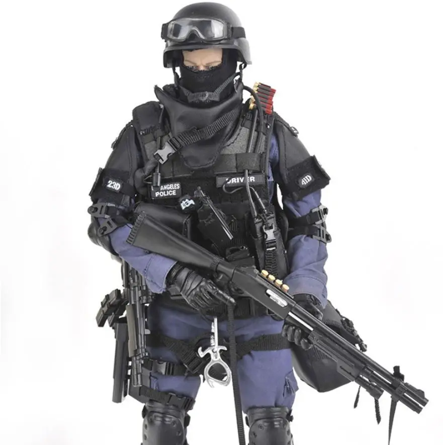 12 дюймов 1/6 шкала Лос-Анжелес США супер полиция экшн фигуры SWAT команда с щитом винтовка пистолет костюм модель Assualter куклы игрушки