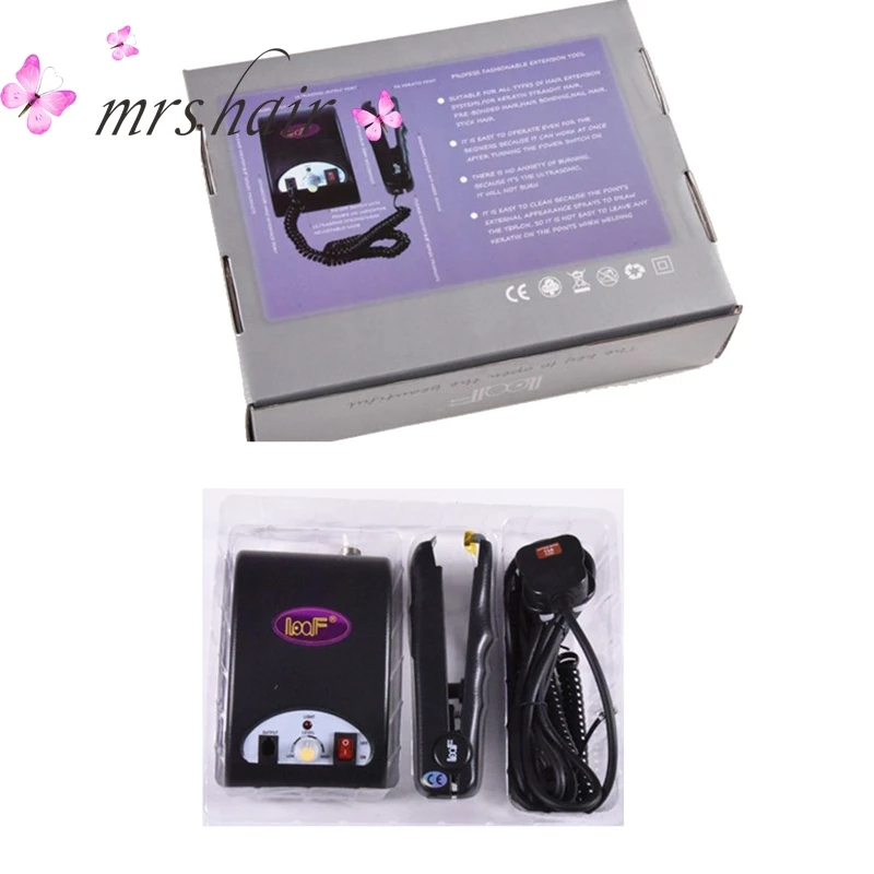 Black Ultrasonic Hair Extension Fusion Connector / Ultrasonic Hair Extension Fusion Iron For Keratin Fusion Hair Extension Tools