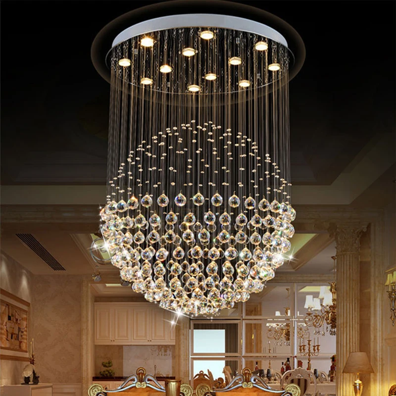 

Fashion Round Crystal led Chandeliers LED lamps restaurant high power LED Chandelier lustre light Dining Room Chandeliers