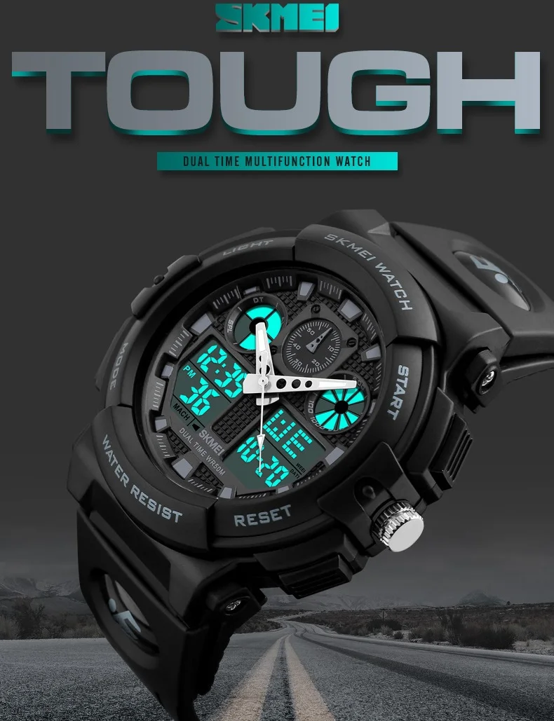 SKMEI Роскошные Брендовые мужские спортивные часы цифровые светодиодные Мужские наручные часы 50 м водонепроницаемые мужские кварцевые часы для мужчин