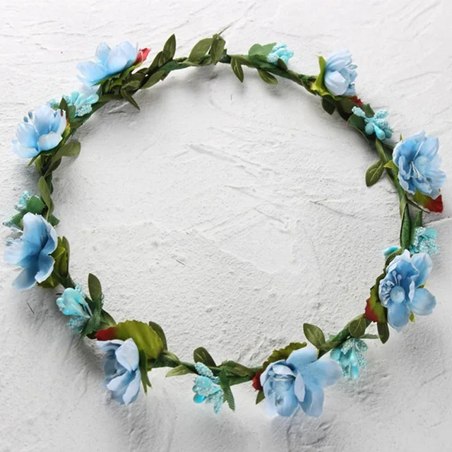1Pcs Nice Bridesmaid Artificial Flower Head Garland For Hair Floral