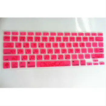 

(10pcs) Ultra-thin Cute Dark Pink Hello Kitty Silicone Keyboard Cover Skin Protector for for Apple MacBook Air Pro 13 15 17