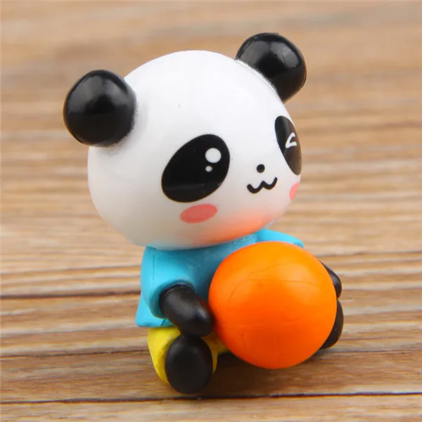 Cute Panda Strawberry Bamboo Mini figures pvc toys 4pcs - 9