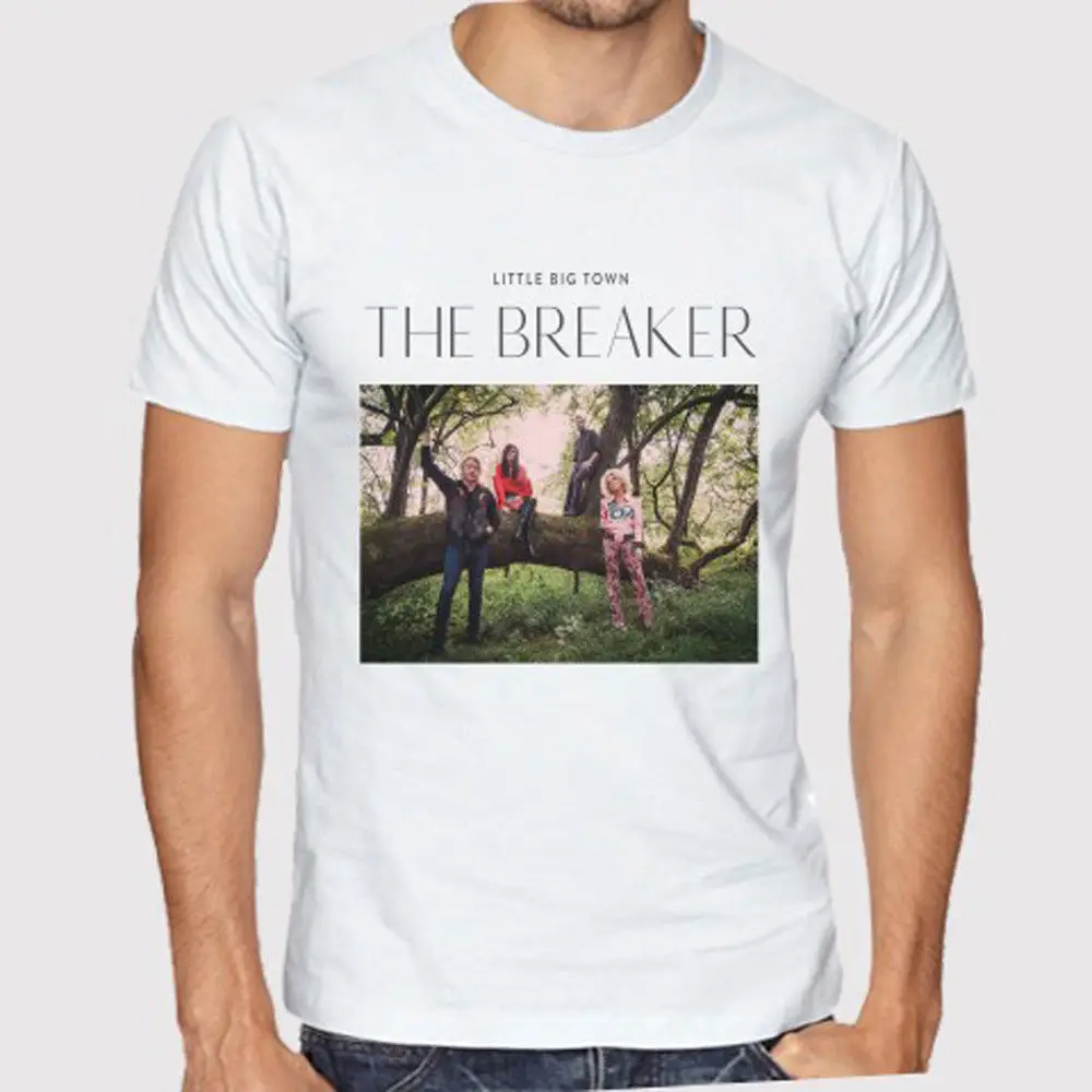 Little Big Town The Breaker Rock Band Men's White T-Shirt Size S To 3XL 2018 Short Sleeve Cotton T Shirts Man Clothing