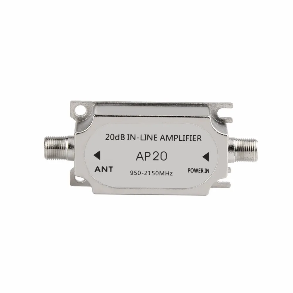New Satellite 20dB In-line Amplifier Booster 950-2150MHZ Signal Booster For Dish Network Antenna Cable Run Channel Strength