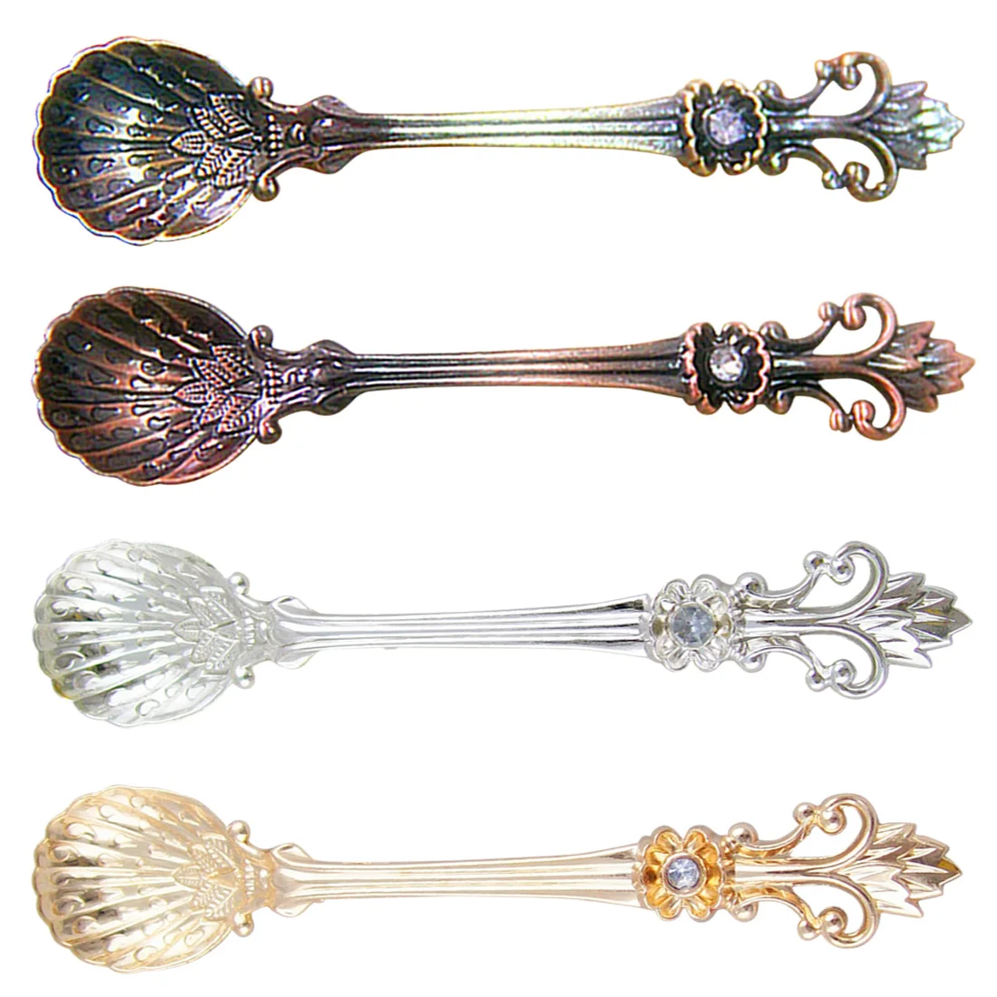 Royal Style Metal Carved Coffee Spoon Set Vintage Table Spoon Antique Tea Spoons Coffee Spoon 1PC Fork Tablespoons