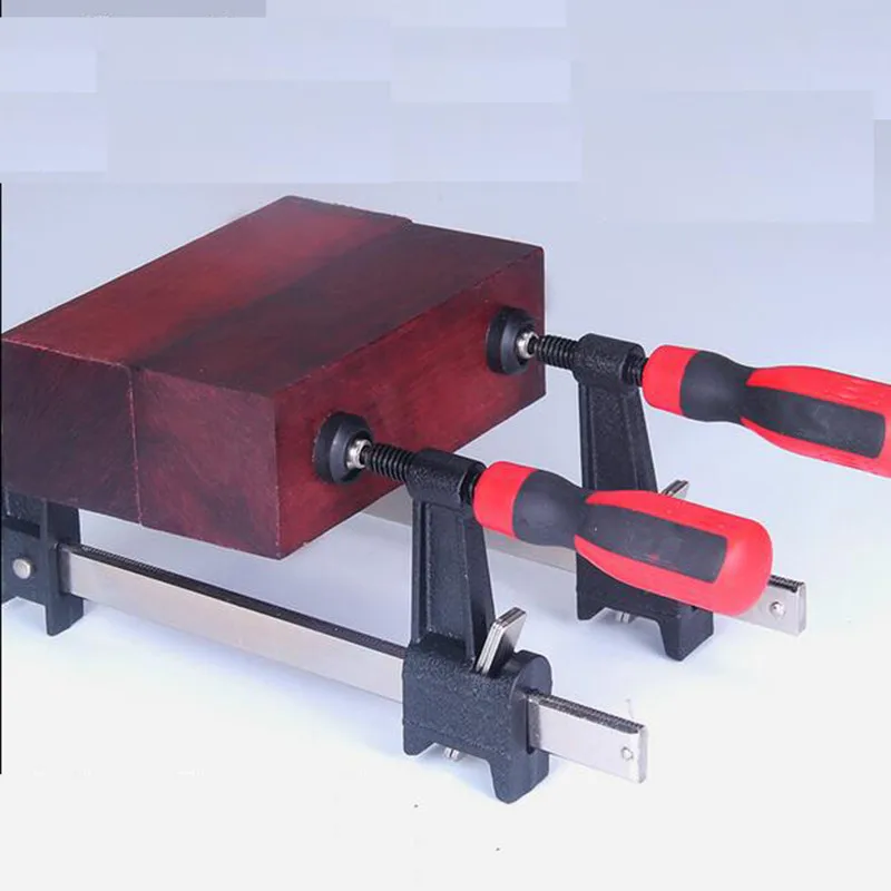 

G1 2pcs New 12 Inch Quick Ratchet Release Speed Squeeze Wood Working Work Bar Clamp Clip Kit Hand Tool