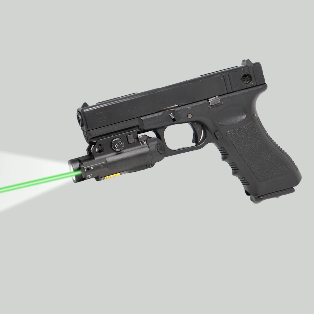

Weapon-Mounted Aiming Laser + Tactical Light Anti-Recoil Resistant Mira Laser Armas Defensa Personal Laser Flashlight Combo