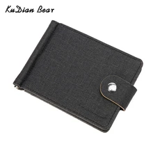 KUDIAN BEAR Linen Men font b Money b font font b Clip b font Metal Vintage