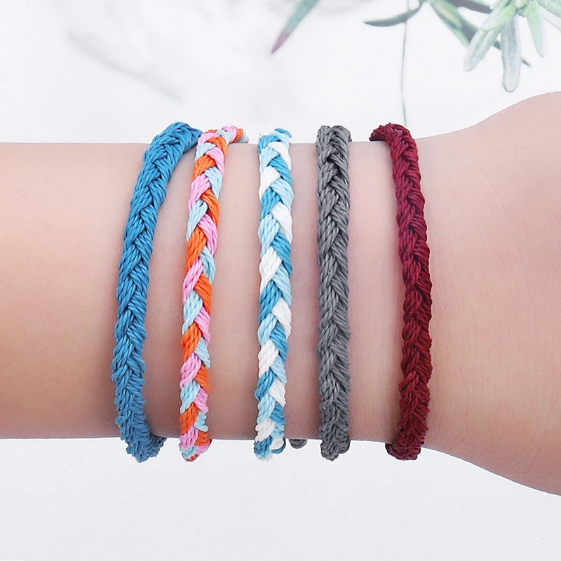 Buy QCOOLJLY Handmade Braided Rope Bracelets For Women Multi color Adjustable