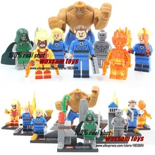 SY167 Building Blocks Super Heroes Doom Stones Silver Surfer Fantastic Four 4 Invisible Women Avengers Minifigure