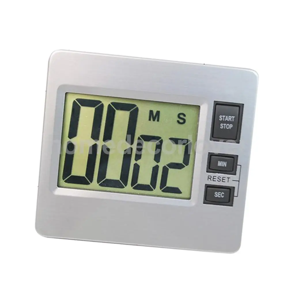   Digital LCD Bathroom Kitchen Wall Alarm Clock Countdown Up Set-up Timer Watch for Spa Sports Cooking Baking Racing Homework