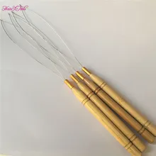 Микро кольцо Нитевдеватель 6 шт. деревянный потянув петли нити применение Одежда высшего качества из крюк петля Вышивка Крестом Иглы