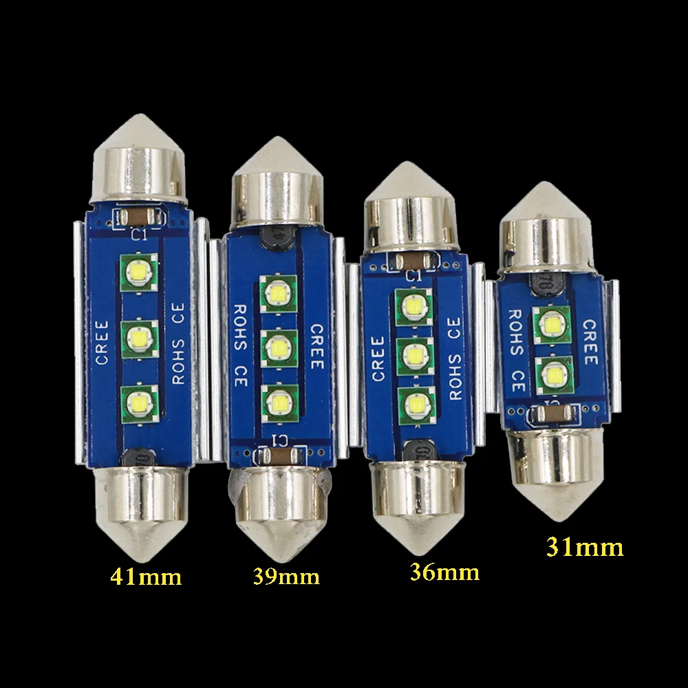 YSY 4 шт. автомобильный Festoon CANBUS 31 мм 36 39 41 светодиодный C5W C10W Canbus безотказный C ree smd