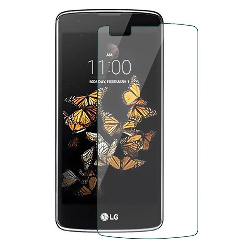 (لا التغطية الكاملة) 9 H 0.26mm الجبهة المقسى زجاج عليه طبقة غشاء رقيقة ل LG K8 K 8 K350N K8 4G LTE المواصفات واقي للشاشة pelicula دي vidro