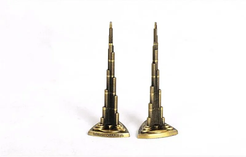 Metal Burj Khalifa Tower Model Dubai Tower Figurine World Famous