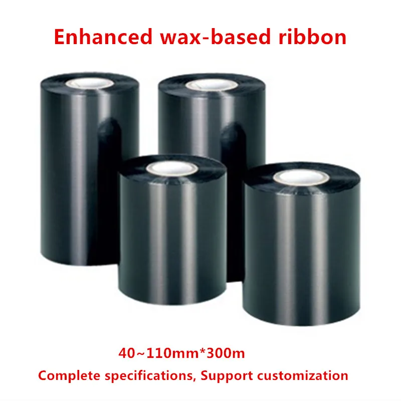 

Original Enhanced wax-based Ribbon 110mm*300m Copperplate label/Clothing tag special Ribbon Suitable for Barcode Printers