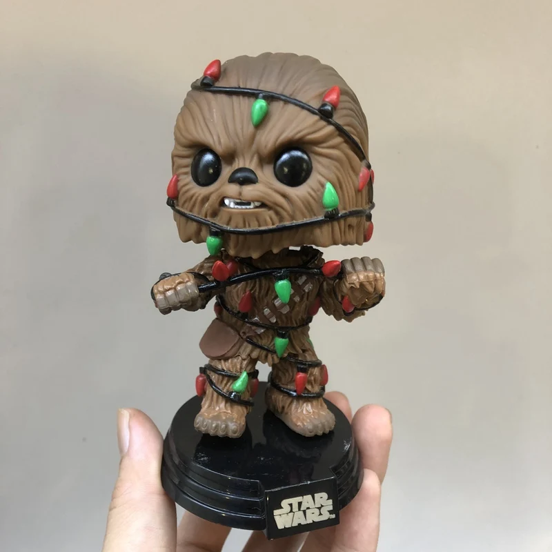 

Original Funko pop Secondhand Star Wars: Holiday - Chewbacca with Lights Vinyl Action Figure Collectible Model Loose Toy No Box