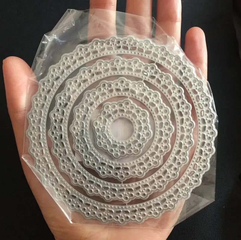 

Adv-one Scrapbooking Dies Metal Doily circle frame Cutting Dies Craft Embossing Stamp Stencil Paper Card Making Template DIY