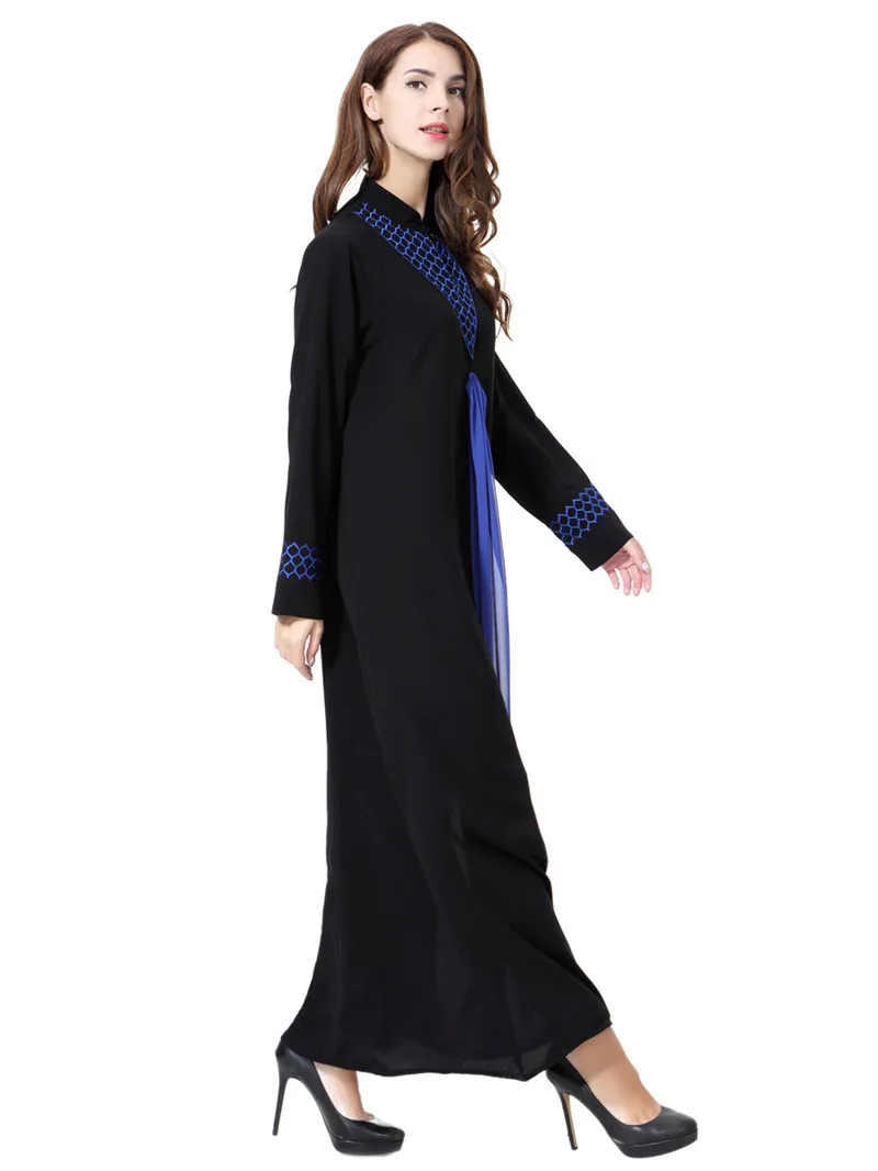 Мусульманское платье абайя женское с длинным рукавом арабское Макси abaya Jalabiya исламские женщины одевают одежду Ближний Восток халат кафтан