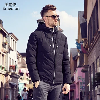 

Enjeolon Brand Winter Cotton Padded Hoodies Jacket Men thick Hooded Parka Coat Male Quilted Winter Jacket Coat 3XL MF0723
