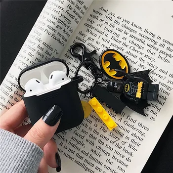 

Super Cute Marvel Avengers Batman Silicone Earphone Accessories Set Silicone Case For Airpods 1 2 Charging Wireless Bluetooth