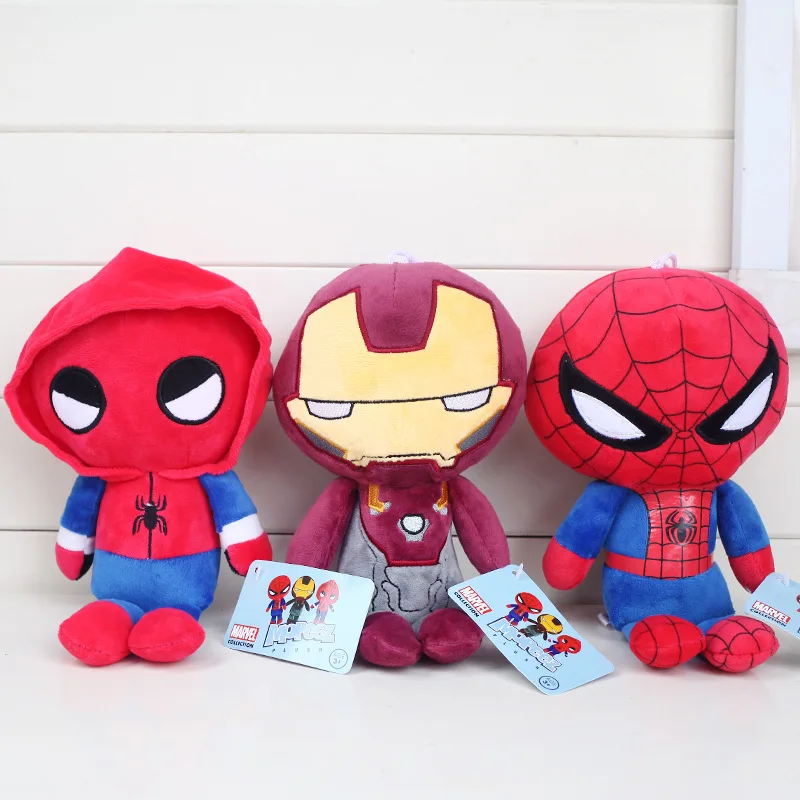 Мультфильм Дэдпул Spiderman плюшевые игрушки куклы Рисунок Куклы brinquedo для детей на день рождения Игрушечные лошадки подарок 20 см