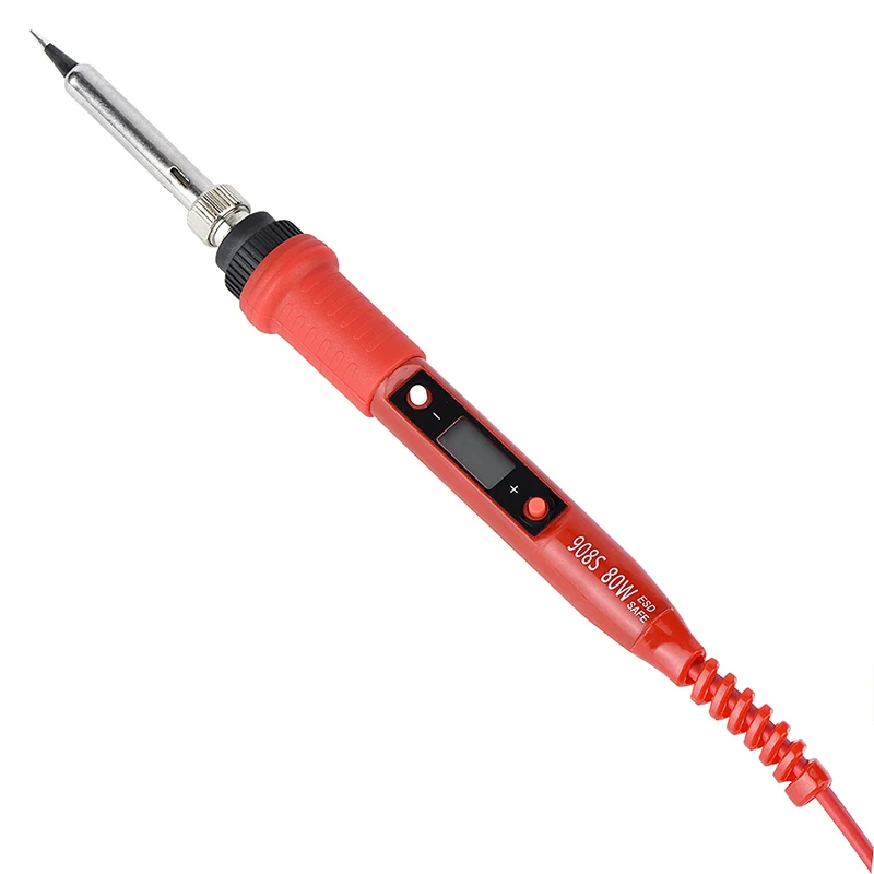 electric welding JCD 220V 80W LCD Electric Soldering iron 908S Adjustable Temperature Solder iron With quality soldering Iron Tips and kits best soldering iron for electronics