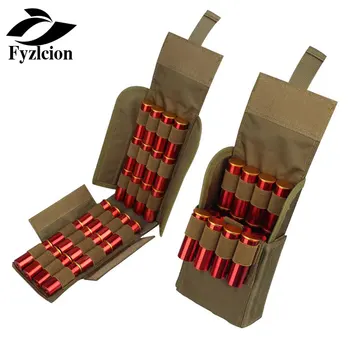 

1pcs Tactical Molle Pouch Ammo Belt Bag Hunting Nylon 12 Gauge Black Shell Holder Reload Cartriage gun 12G 12 Gauge