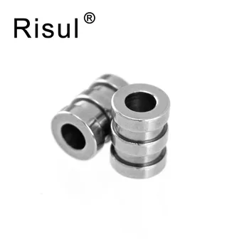 

Risul half drilled 3mm inner diameter cylinder end cap bracelet Rope end bead 8x6/8x5mm Stainless steel jewelry findings