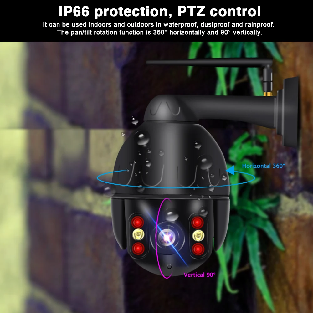 Surveillance Camera Outdoor 1080P WiFi Security IP Camera smart waterproof PTZ 360 Panoramic Security Speed Dome 5X Optical Zoom