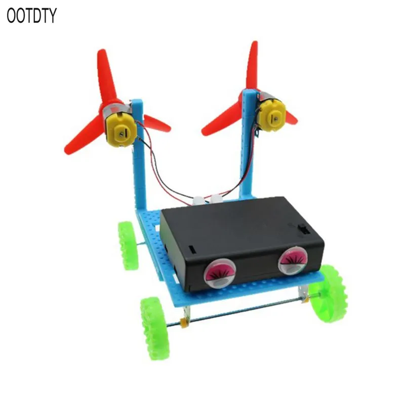 

Double-helix Electric Wind Turbine Power Kit DIY Assemble Toy Kids Student Science Experiment Educational Gift