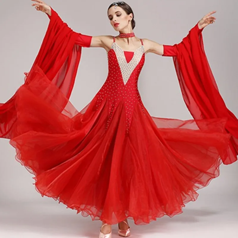 Бальное платье Вальс Современный танец платье платья для конкурса бальных танцев стандартная одежда для бальных танцев танго платье с бахромой