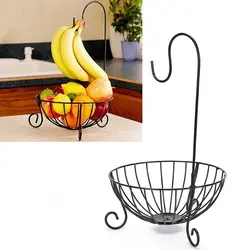 4 цвета практичная посуда металлическая корзина для фруктов Съемная Банановая вешалка держатель для хранения крюк
