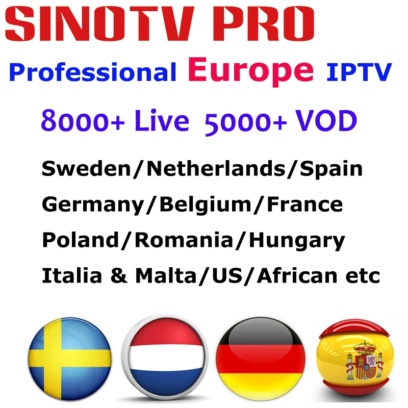 World IPTV подписка Европа SINO tv PRO бесплатный тестовый сервис Норвегия голландская Испания швейная ТВ коробка для android tv box smart IPTV приставка