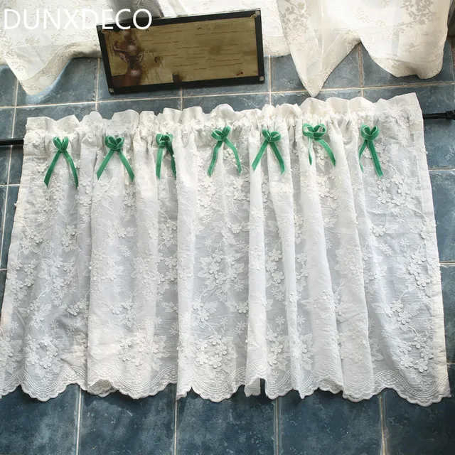 DUNXDECO Korte Gordijnen Keuken Flora Cortinas Venster Blind Zachte ... DUNXDECO Korte Gordijnen Keuken Flora Cortinas Venster Blind Zachte ...