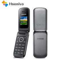 samsung E1190 GSM 1,43 дюймов 800 мАч Mini-SIM черный только отремонтированный мобильный телефон разблокированный старый флип мобильный телефон