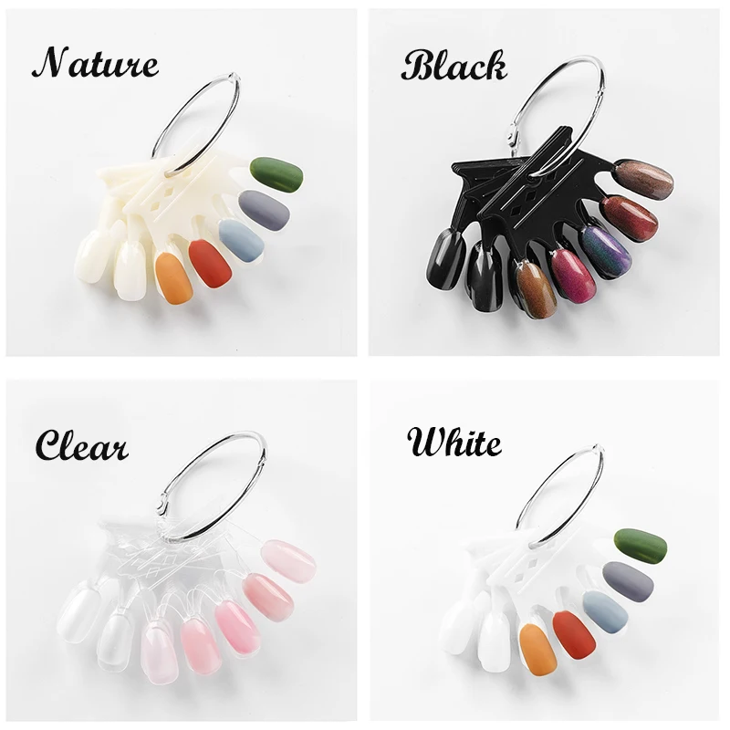 

5pcs False Nail 4 Colors False Nails Display 50 Tips False Nails With Crown Designs For Gel Nail Polish False Tips Art Display#T