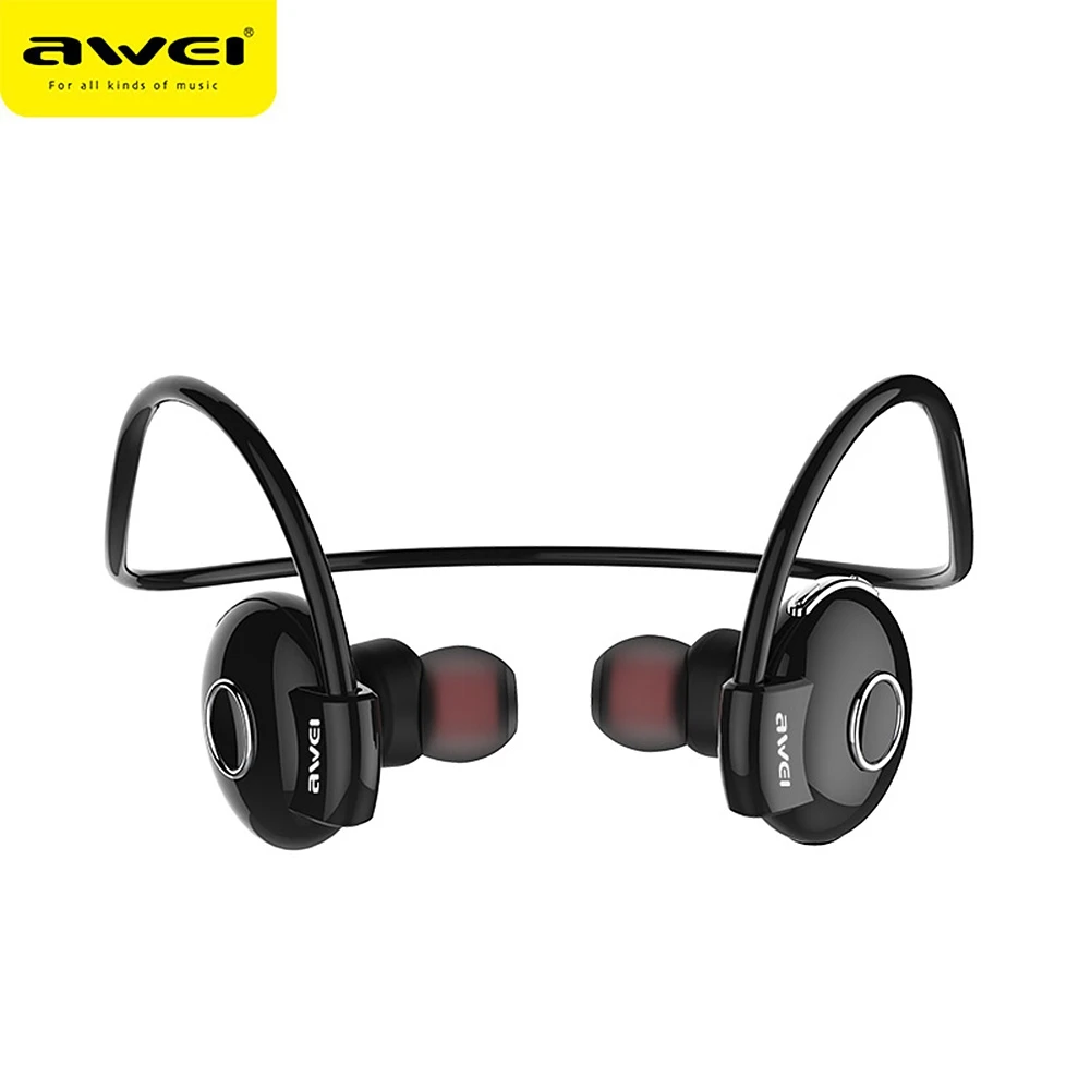 

Awei Two-Channel Stereo HiFi Wireless Earphones Bluetooth Noise Reduction Neckband Headphone For IPod Mobile Phone Sport A845BL