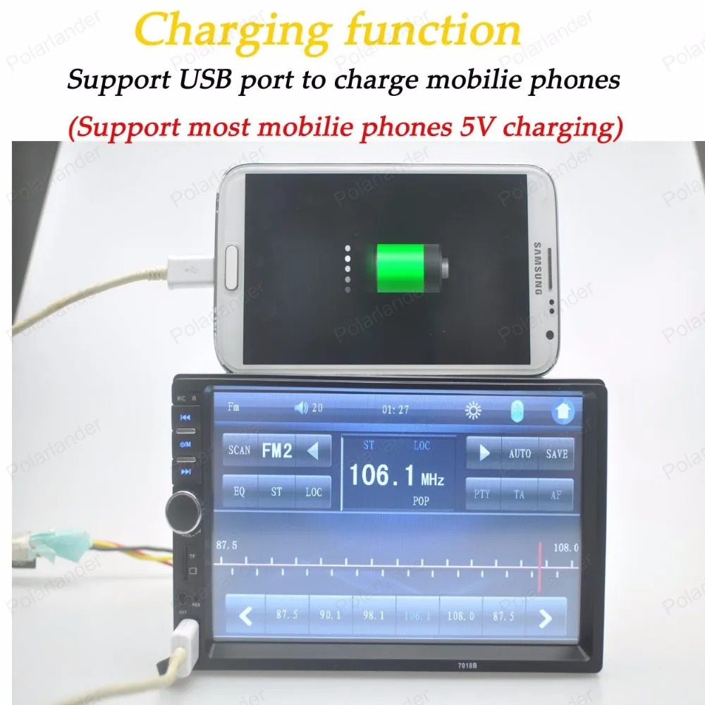 Магнитола Automagnitol Bluetooth Сенсорный в тире для Hands-free 2 Din HD стерео смартфон 7 ''MP4 экран MP3 автомобиль TF/USB блок Зеркало Ссылка автомагнитола