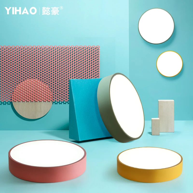 

Nordic post modern Macarons led ceiling light bedroom dining room kitchen ceiling light