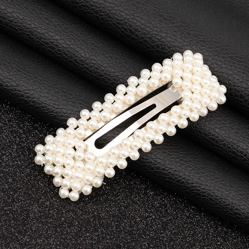 

Full Pearls Hair Clips For Women Fashion Sweet Imitation Korean Style Hairpins Alloy Bb Hairgrip Girls Hair Accessories Jewelry