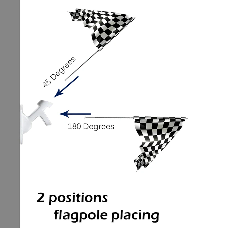 Настенный флагшток регулируемый металлический держатель флагштока для флагов Windsock w/винтовое основание 2 угла флагшток 1 шт