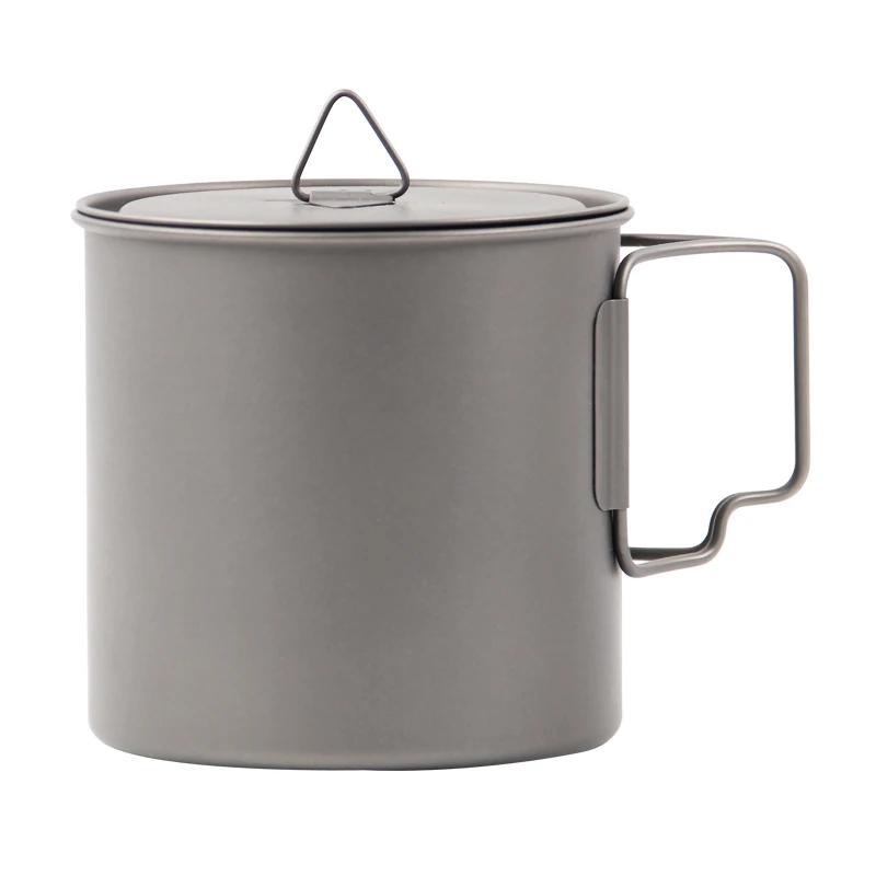 TOAKS POT-650-L Titanium Cup 650ML Outdoor Camping Lightweight Pot Picnic Cookware Set Pot Ultralight Titanium Pot